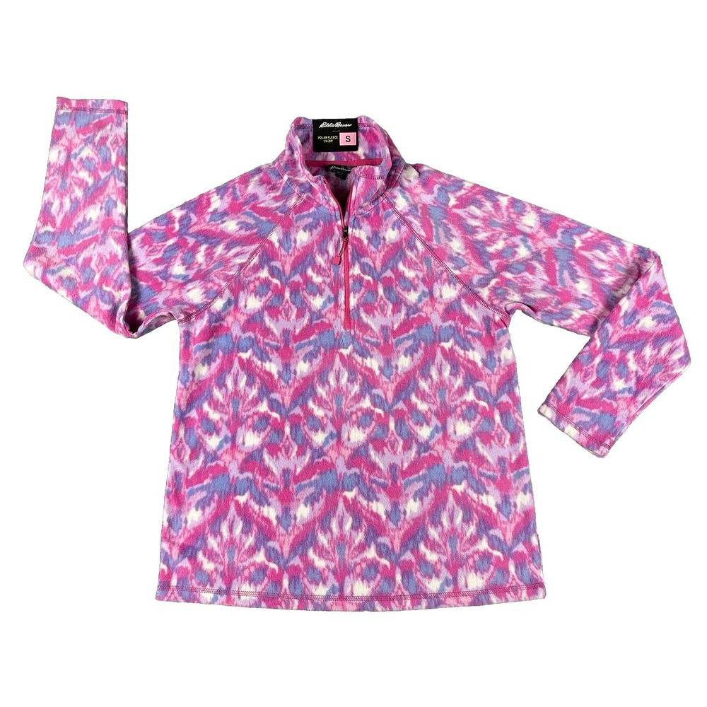 Eddie Bauer Womens Long Sleeve Polar Fleece Quarter Zip Pullover Size Small